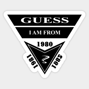 GUESS, I AM FROM? SAMER BRASIL 1980 1981 1982 Sticker